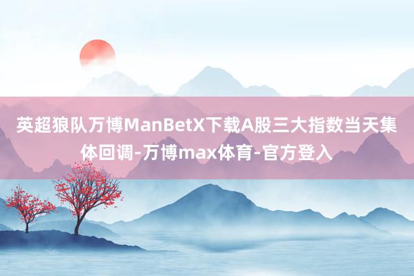 英超狼队万博ManBetX下载A股三大指数当天集体回调-万博max体育-官方登入